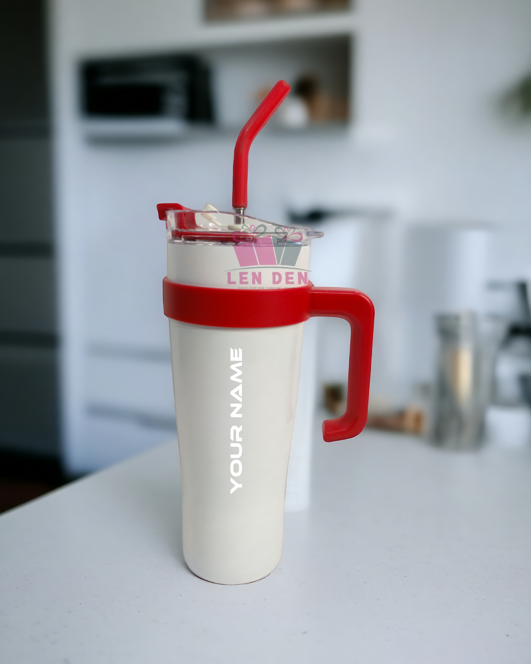 Classic TUMBLERS With Double Straw, Vacuum Insulated Stainless Steel Water Bottle for Home (1200 ml)