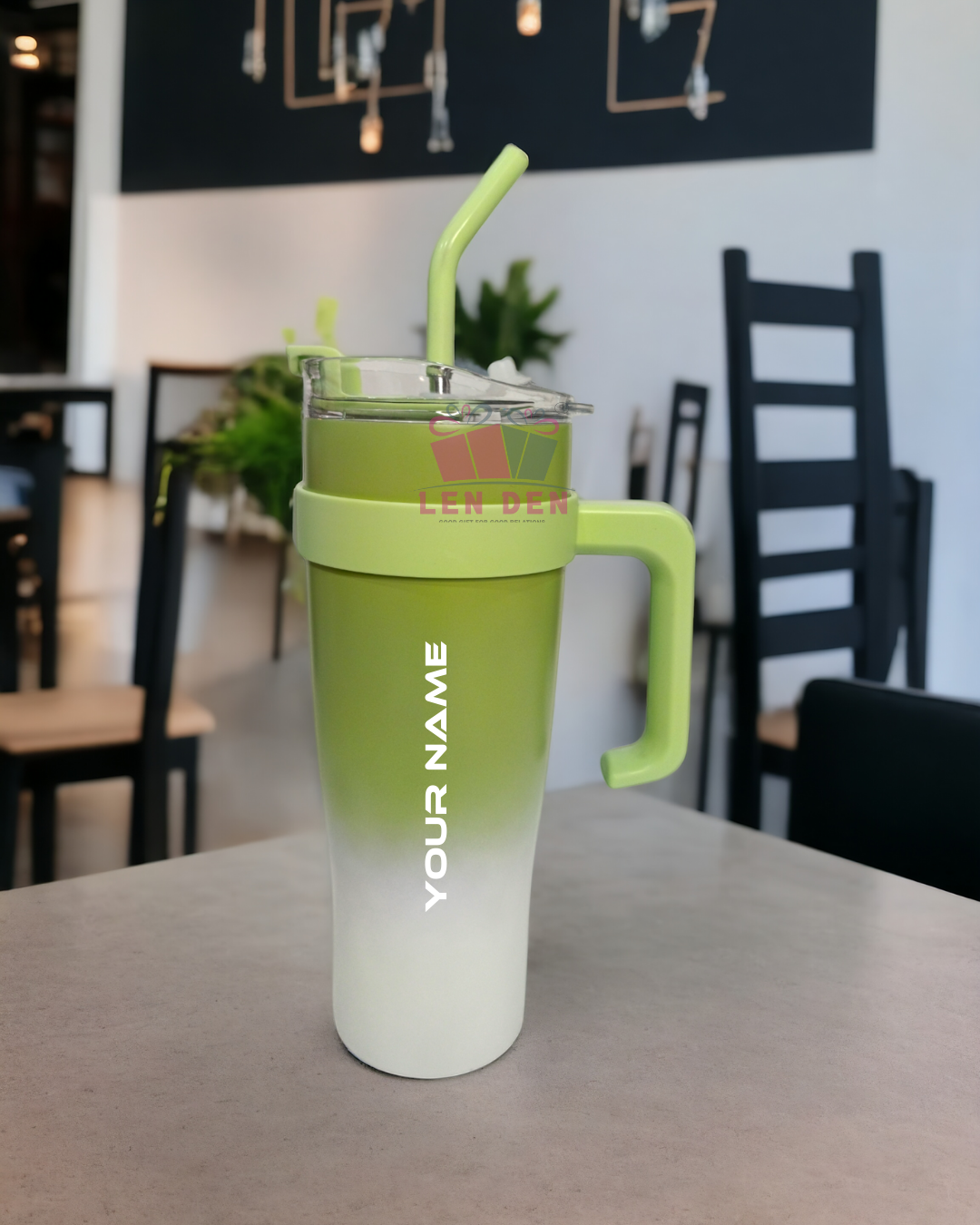 Classic TUMBLERS With Double Straw, Vacuum Insulated Stainless Steel Water Bottle for Home (1200 ml)