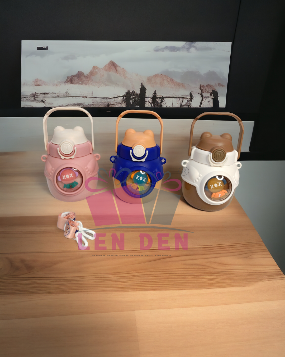 DJ Bear Sipper Water Bottle For Kids 680 ml