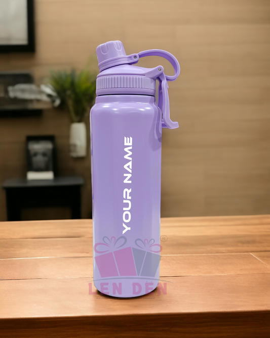 Flip Straw Water Bottle Steel Water Bottle For Home/Office/Gym/Travel  (890  ml)