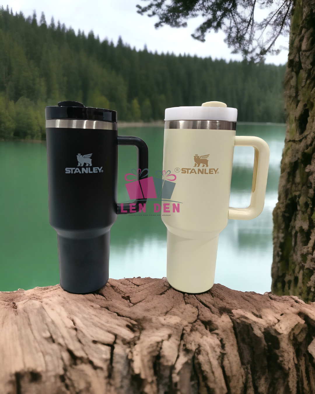 STANLEY TUMBLERS With Double Straw, Vacuum Insulated Stainless Steel Water Bottle for Home (1200 ml)