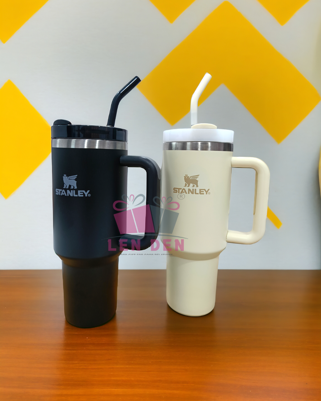 STANLEY TUMBLERS With Double Straw, Vacuum Insulated Stainless Steel Water Bottle for Home (1200 ml)