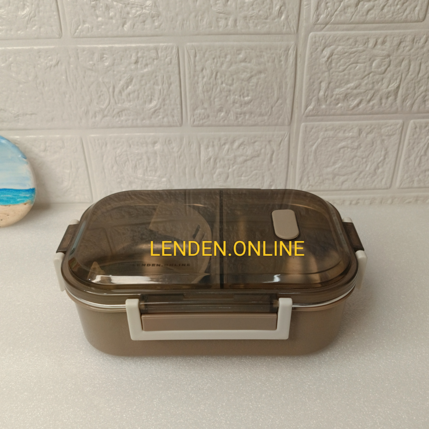 Compact Bento Lunch Box ( stainless steel )