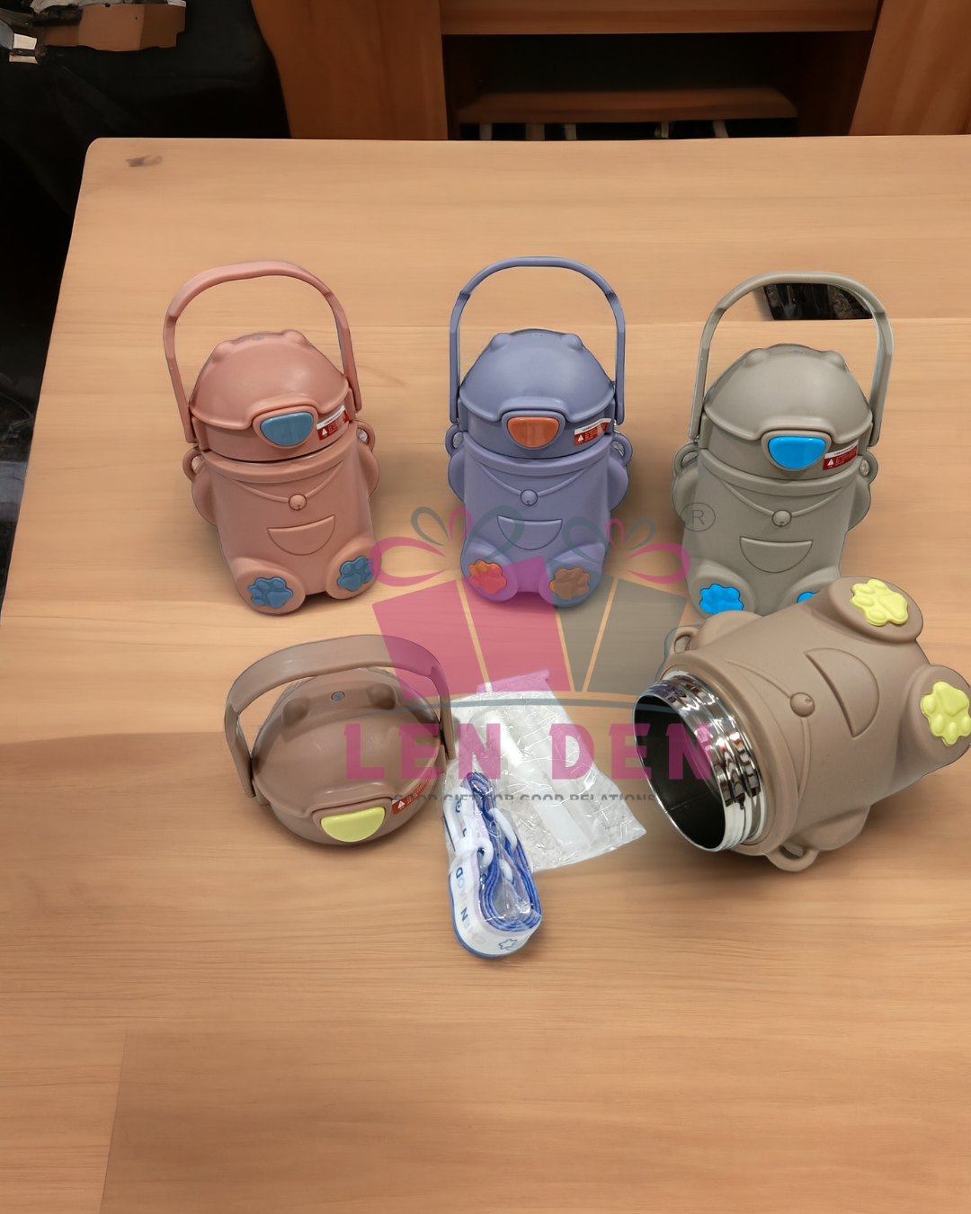 Bear Selicon Sleeves Insulated Water Bottle For Kids