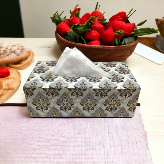 Premium quality resin wood tissue paper box LD-65-T