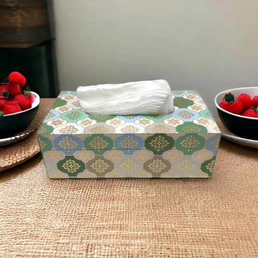 Premium quality resin wood tissue paper box LD-64-T