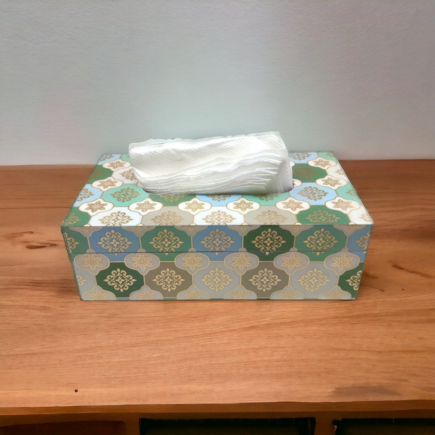 Premium quality resin wood tissue paper box LD-64-T