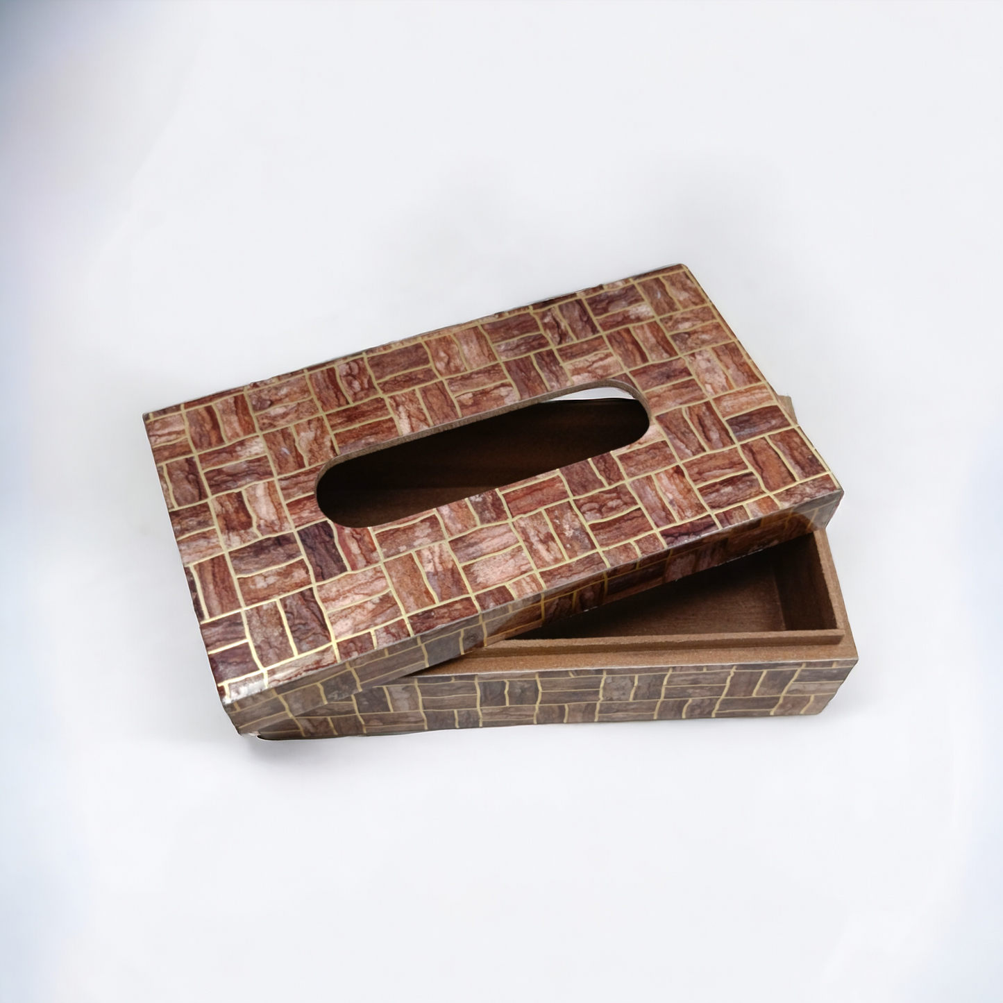 Premium quality resin wood tissue paper box LD-63-T