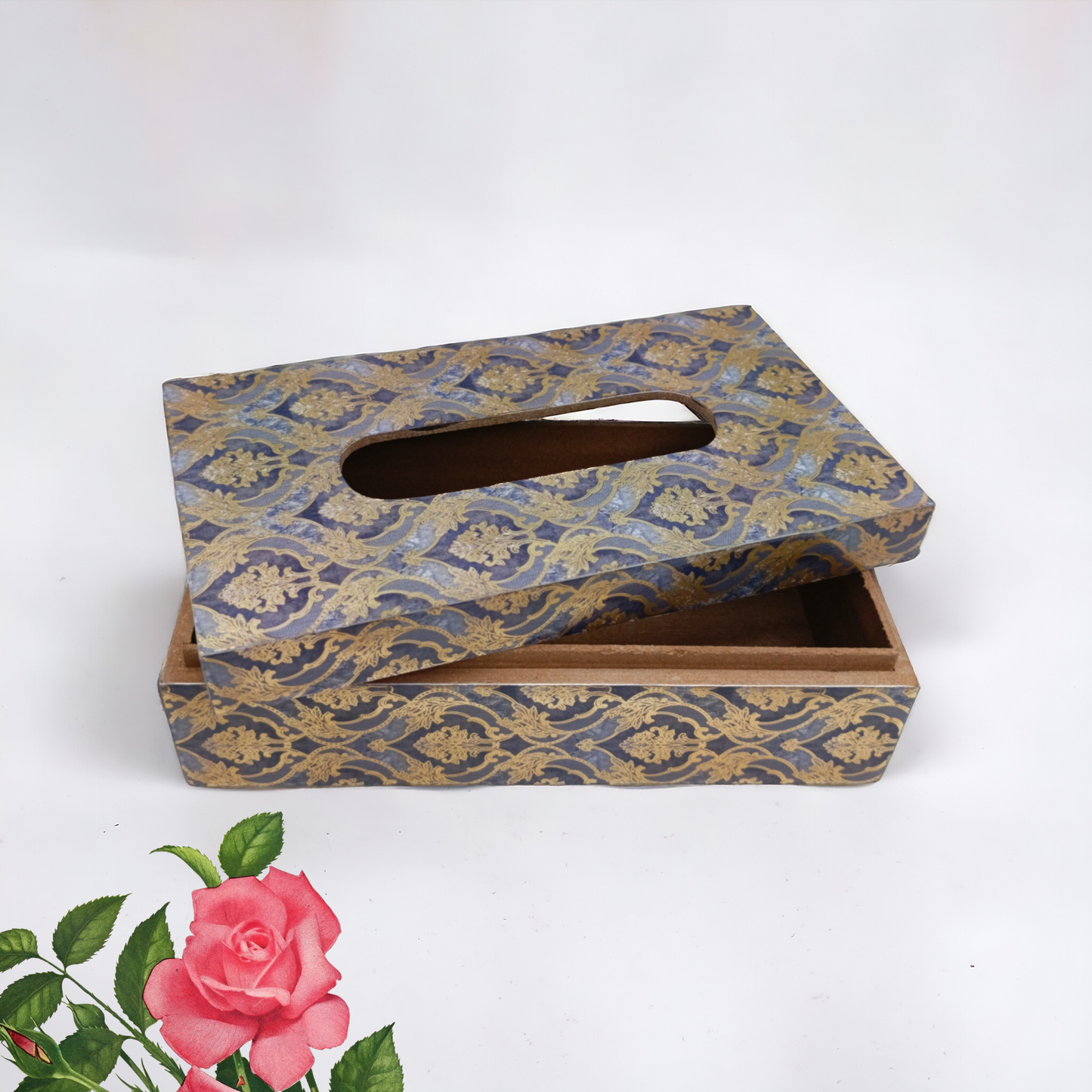 Premium quality resin wood tissue paper box LD-67-T