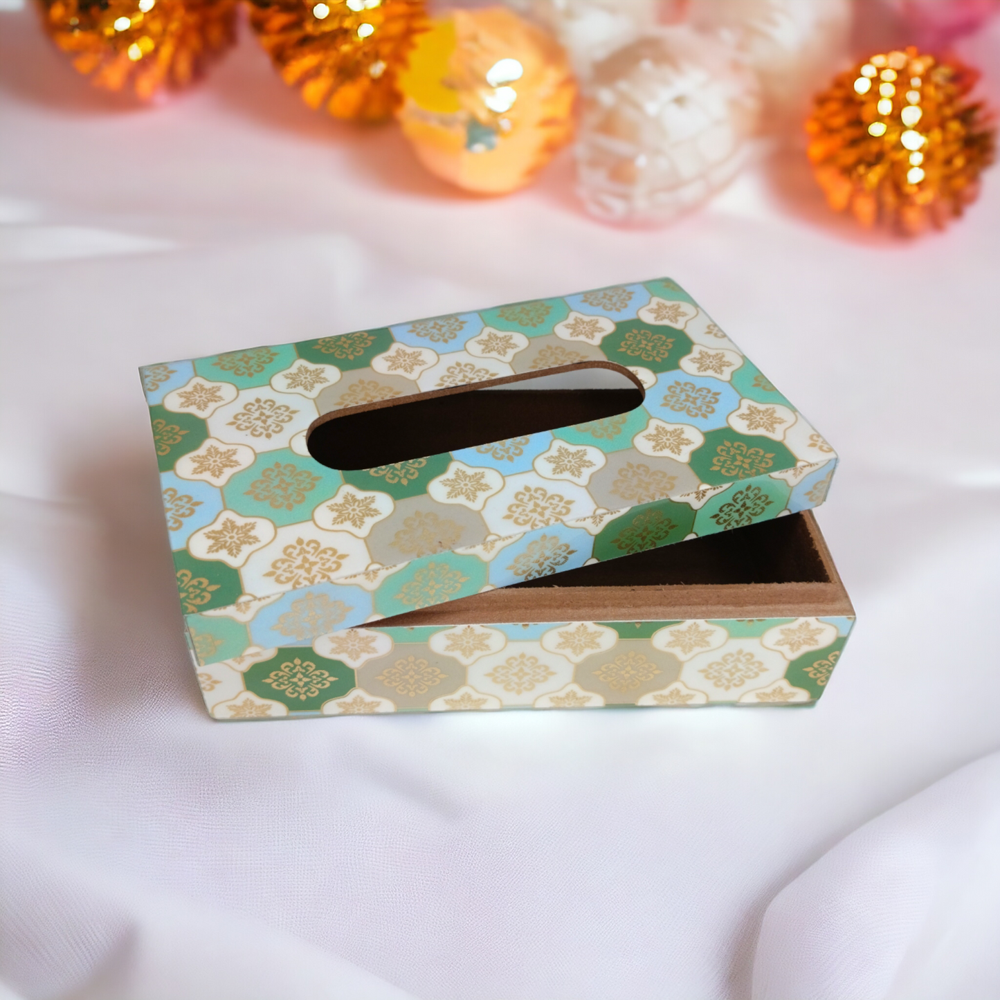 Premium quality resin wood tissue paper box LD-64-T