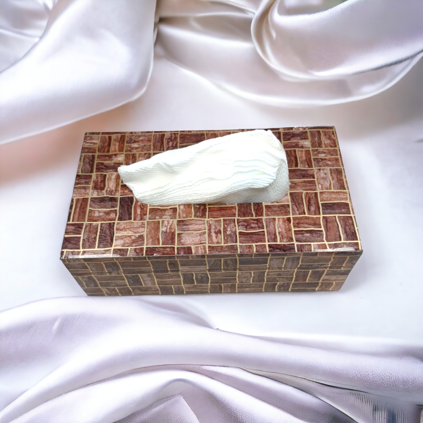 Premium quality resin wood tissue paper box LD-63-T