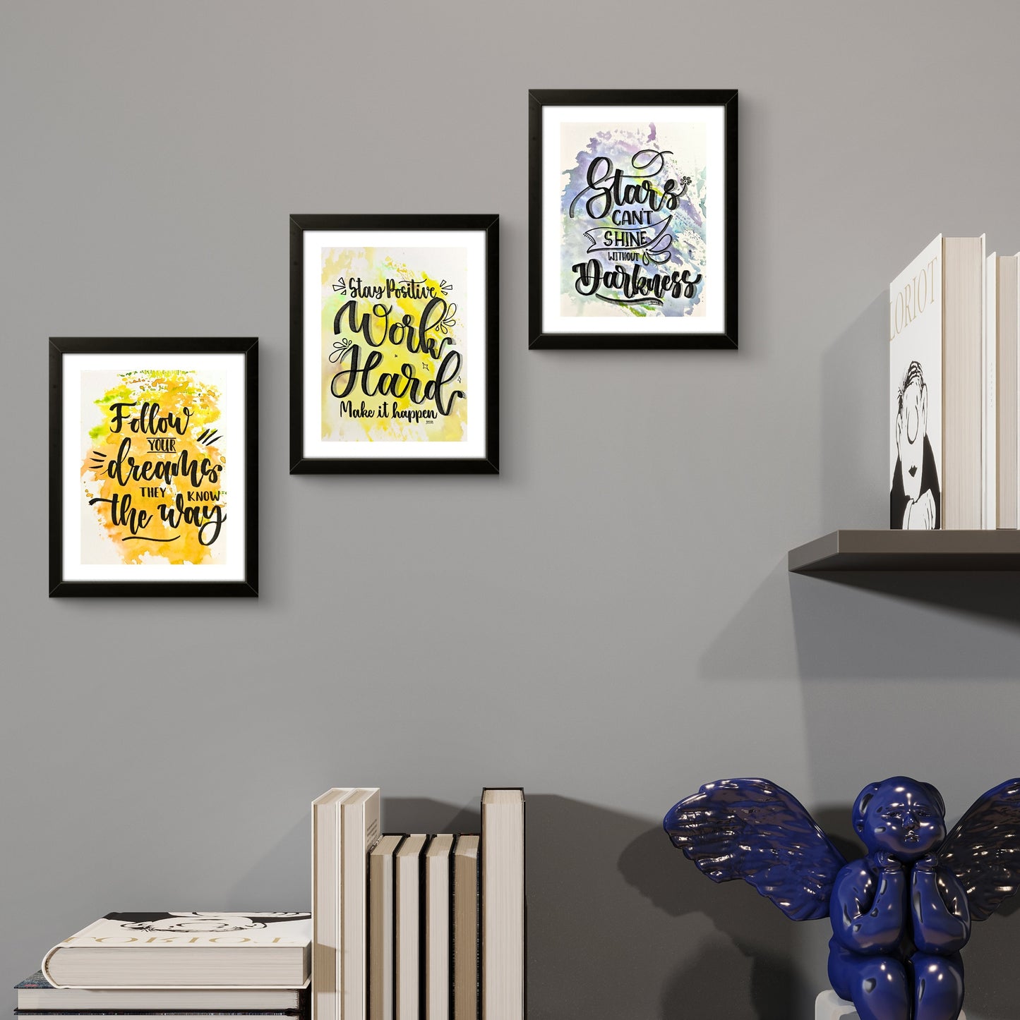 Pack of 3 Quotes Calligraphy Frame