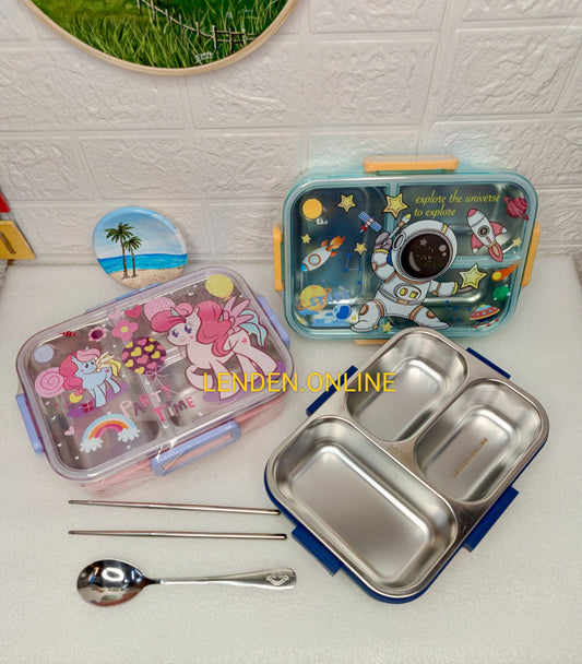 Perfect Portion Bento Lunch Box (Stainless Steel) 750 ml