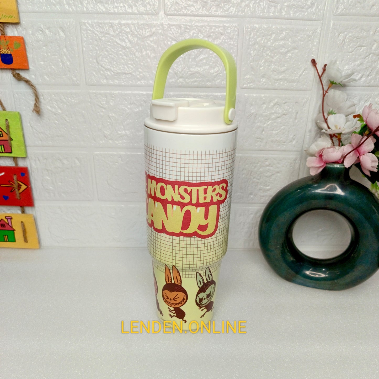 Lenden Tumbler with Straw – Vacuum Insulated Stainless Steel Water Bottle for Kids (900 ml)