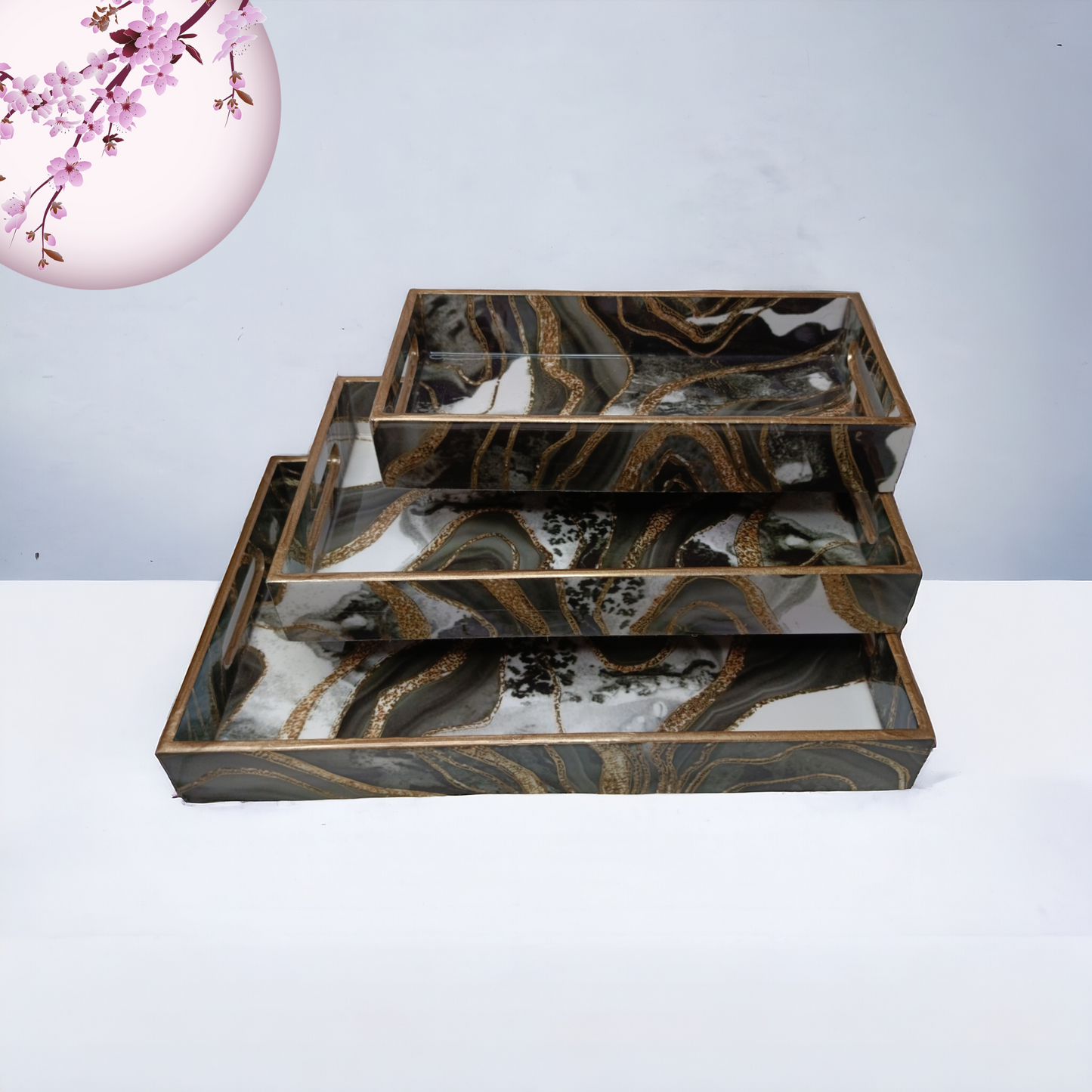 Premium Serving Tray Set Of 3 LD-54