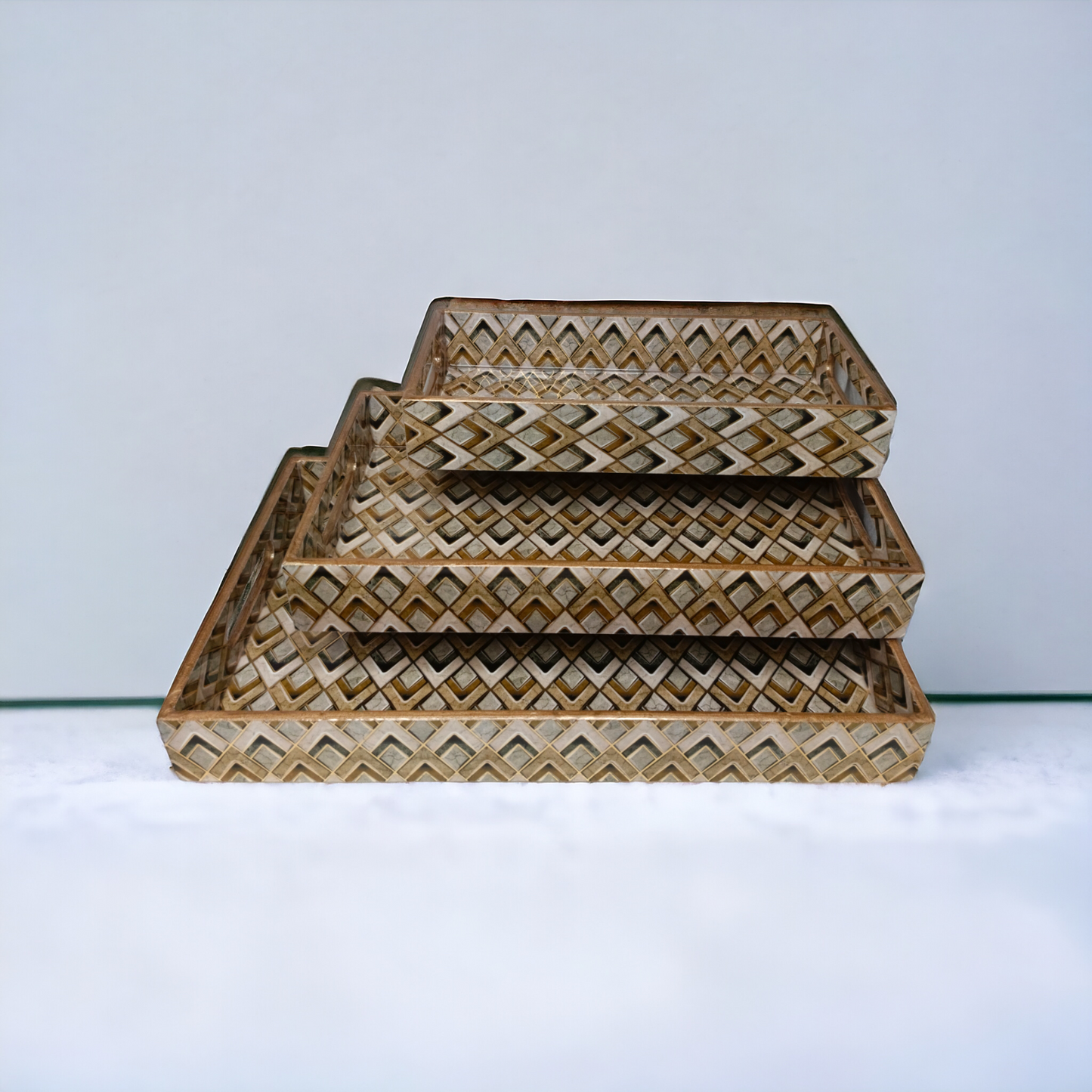 Premium Serving Tray Set Of 3 LD-61