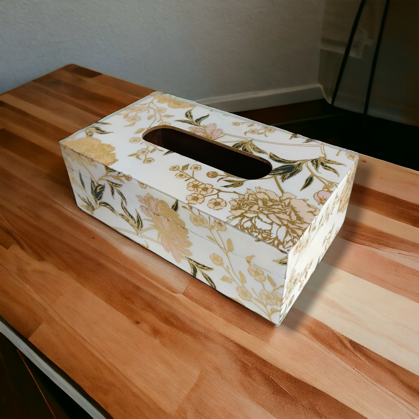 Premium quality resin wood tissue paper box LD-70-T