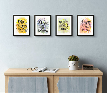 Pack of 4 Quotes Calligraphy Frame