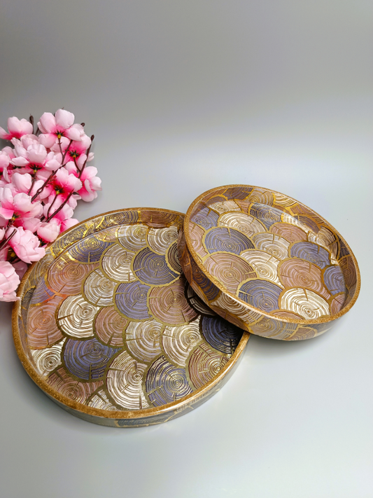 Round Wooden Serving Trays. LD-105