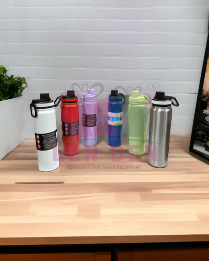 Sports Water Bottle Steel Body For Home/Office/Gym/Travel  (890  ml)