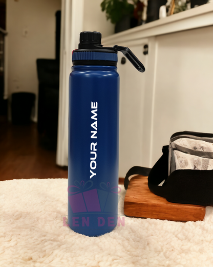 Sports Water Bottle Steel Body For Home/Office/Gym/Travel  (890  ml)