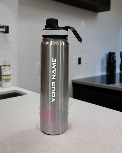 Sports Water Bottle Steel Body For Home/Office/Gym/Travel  (890  ml)
