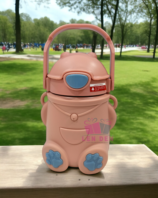 Bear Selicon Sleeves Insulated Water Bottle For Kids