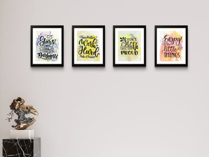 Pack of 4 Quotes Calligraphy Frame