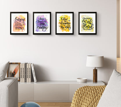 Pack of 4 Quotes Calligraphy Frame