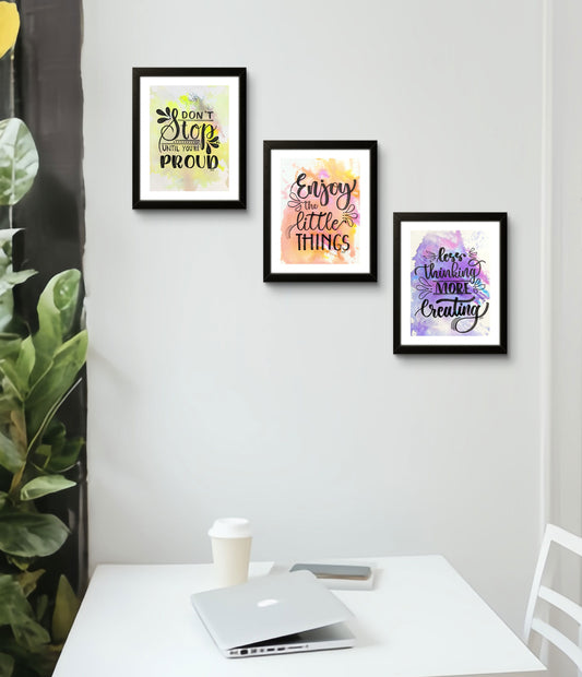 Pack of 3 Quotes Calligraphy Frame