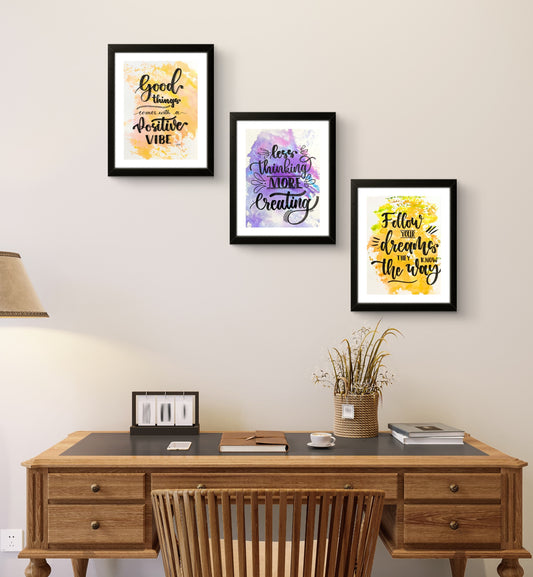 Pack of 3 Quotes Calligraphy Frame