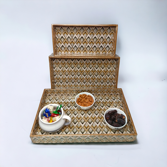 Premium Serving Tray Set Of 3 LD-61