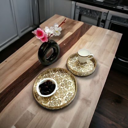 Round Wooden Serving Trays. LD-101.